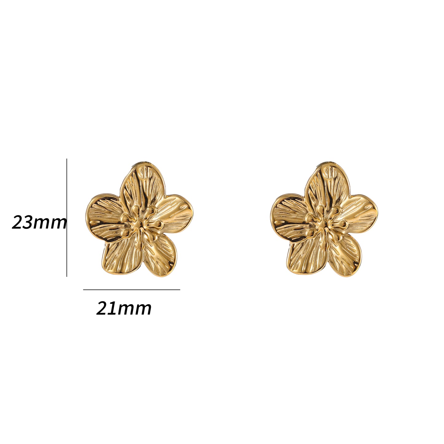 Oorbellen Full Flower Small goud