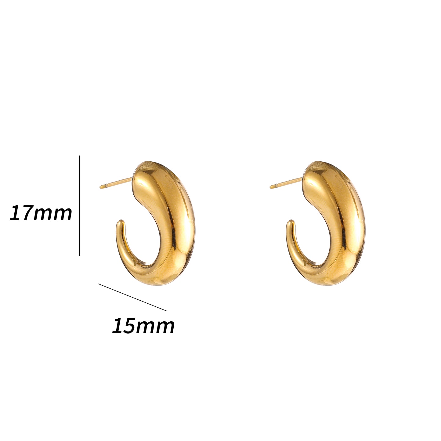 Oorbellen Classic Hoop goud