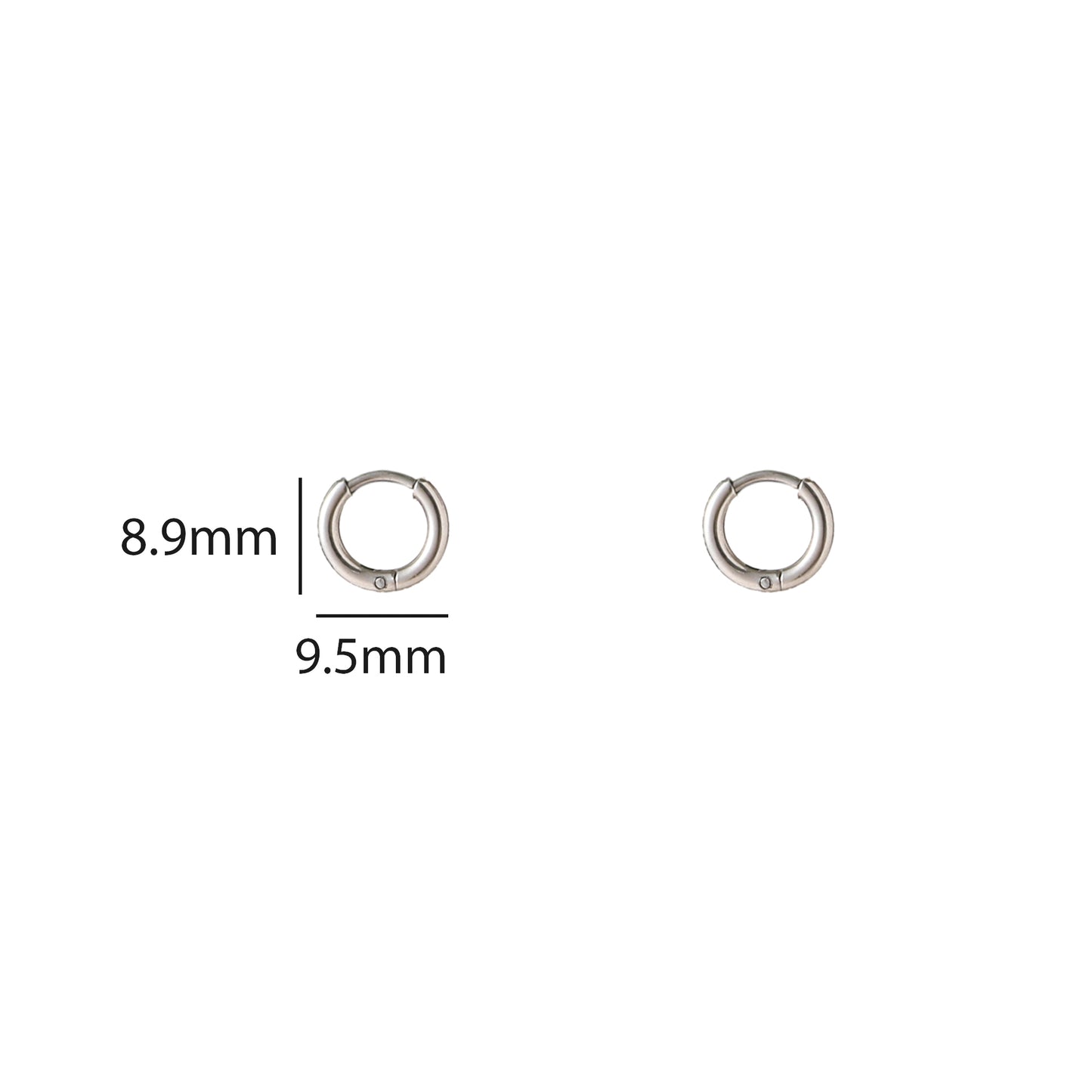 Oorbellen Basic Hoop - 6mm zilver