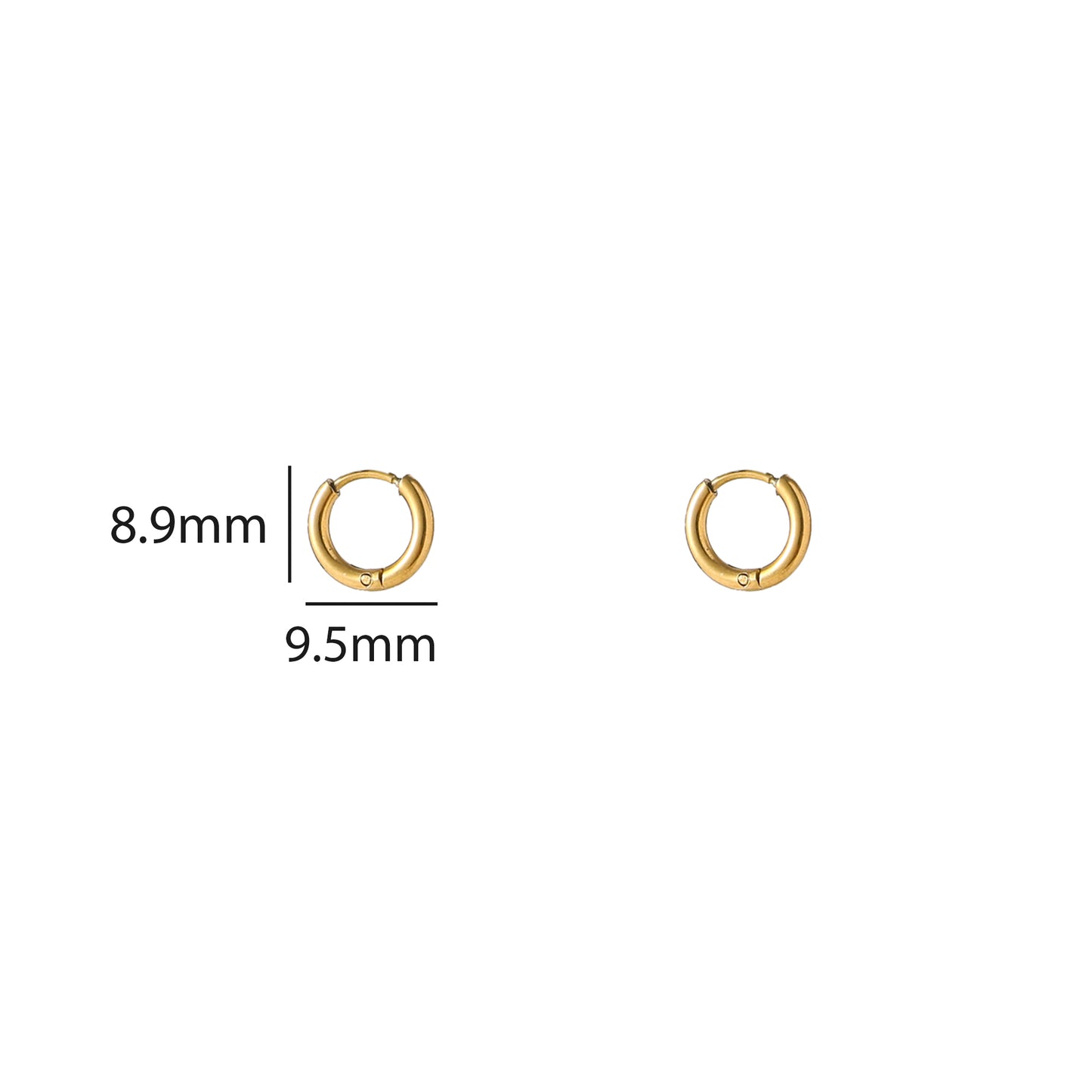 Oorbellen Basic Hoop 6mm goud