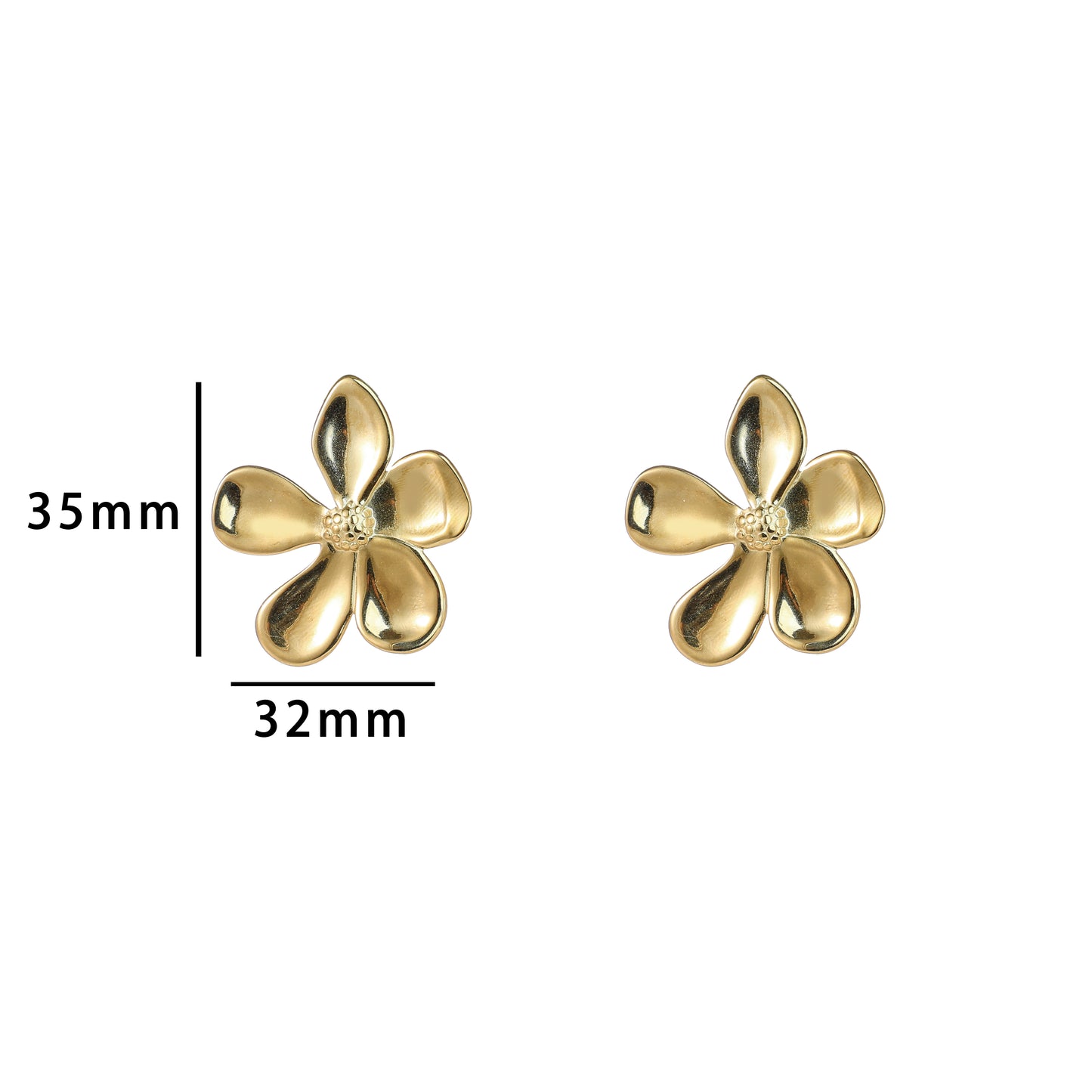 Oorbellen Flower goud