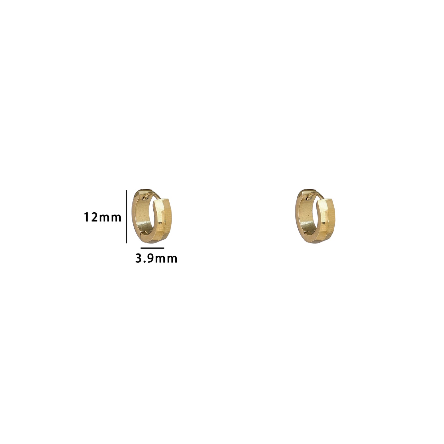 Oorbellen Double Facet Creole