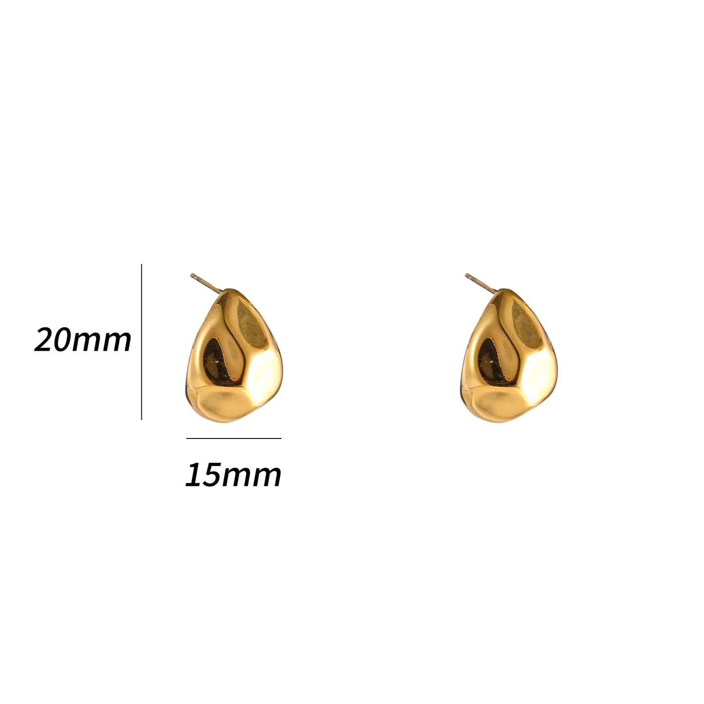 Oorbellen Facet Drop Stud