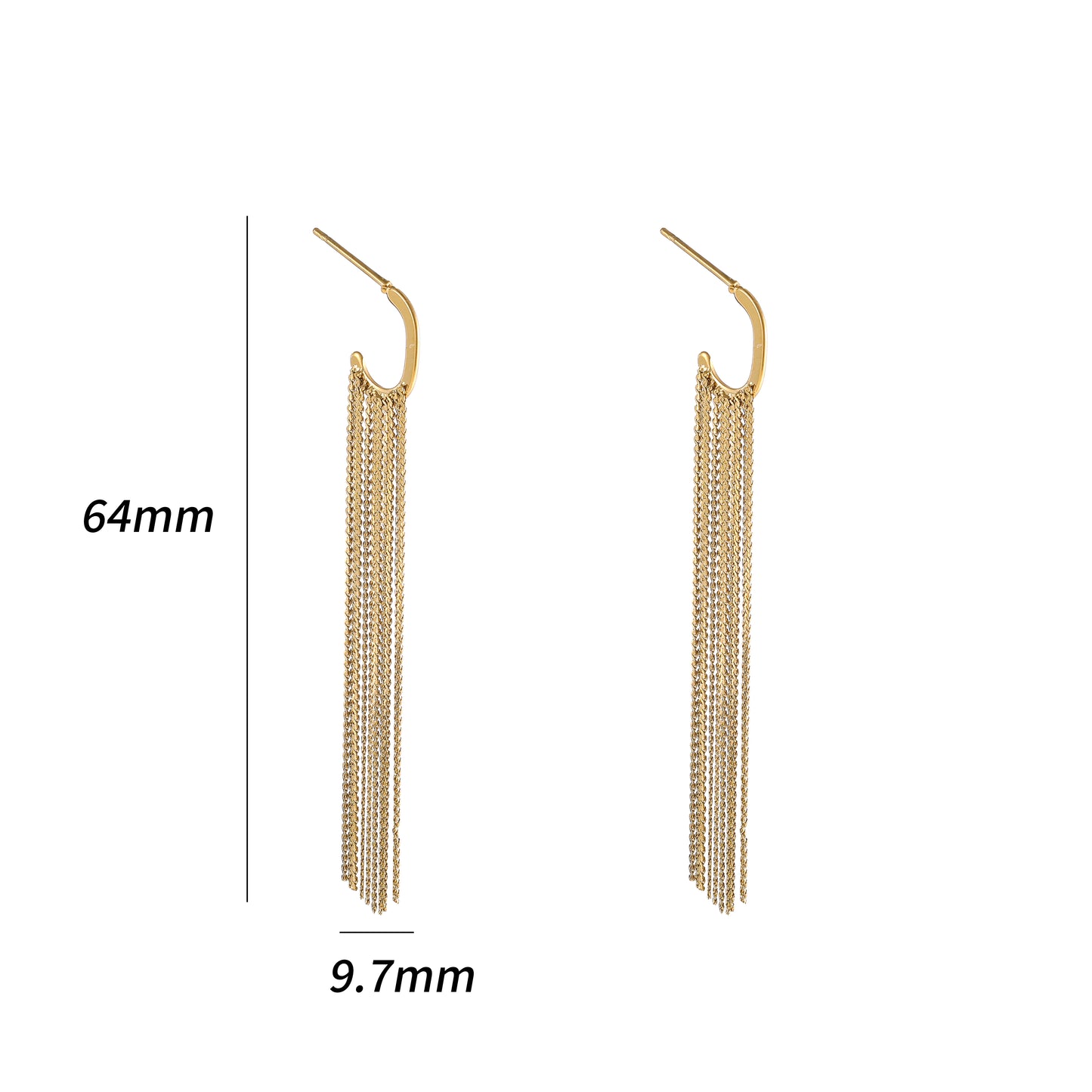 Oorbellen Waterfall Stud