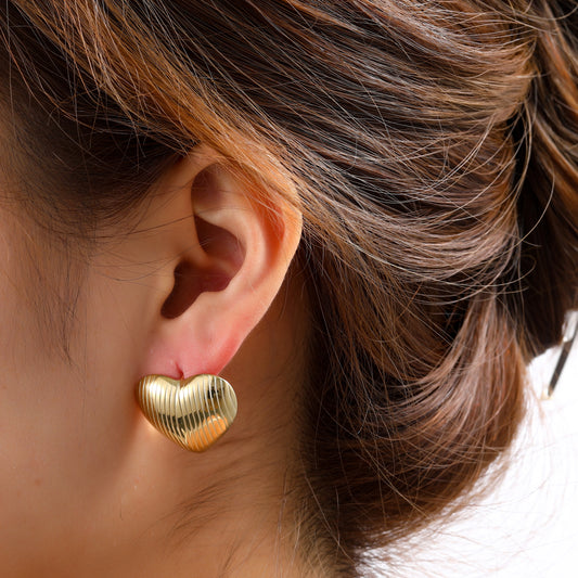 Oorbellen Big Heart goud