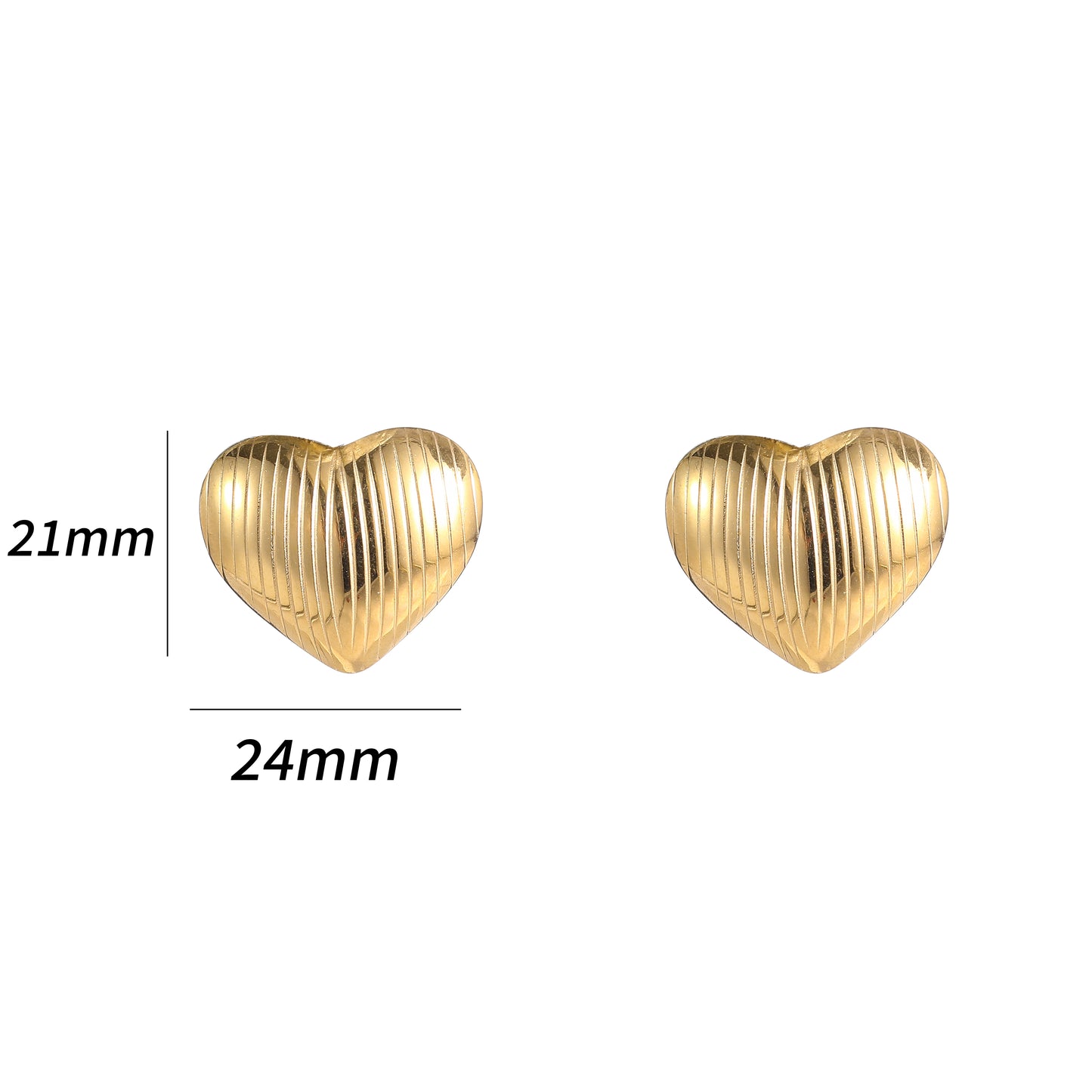 Oorbellen Big Heart goud