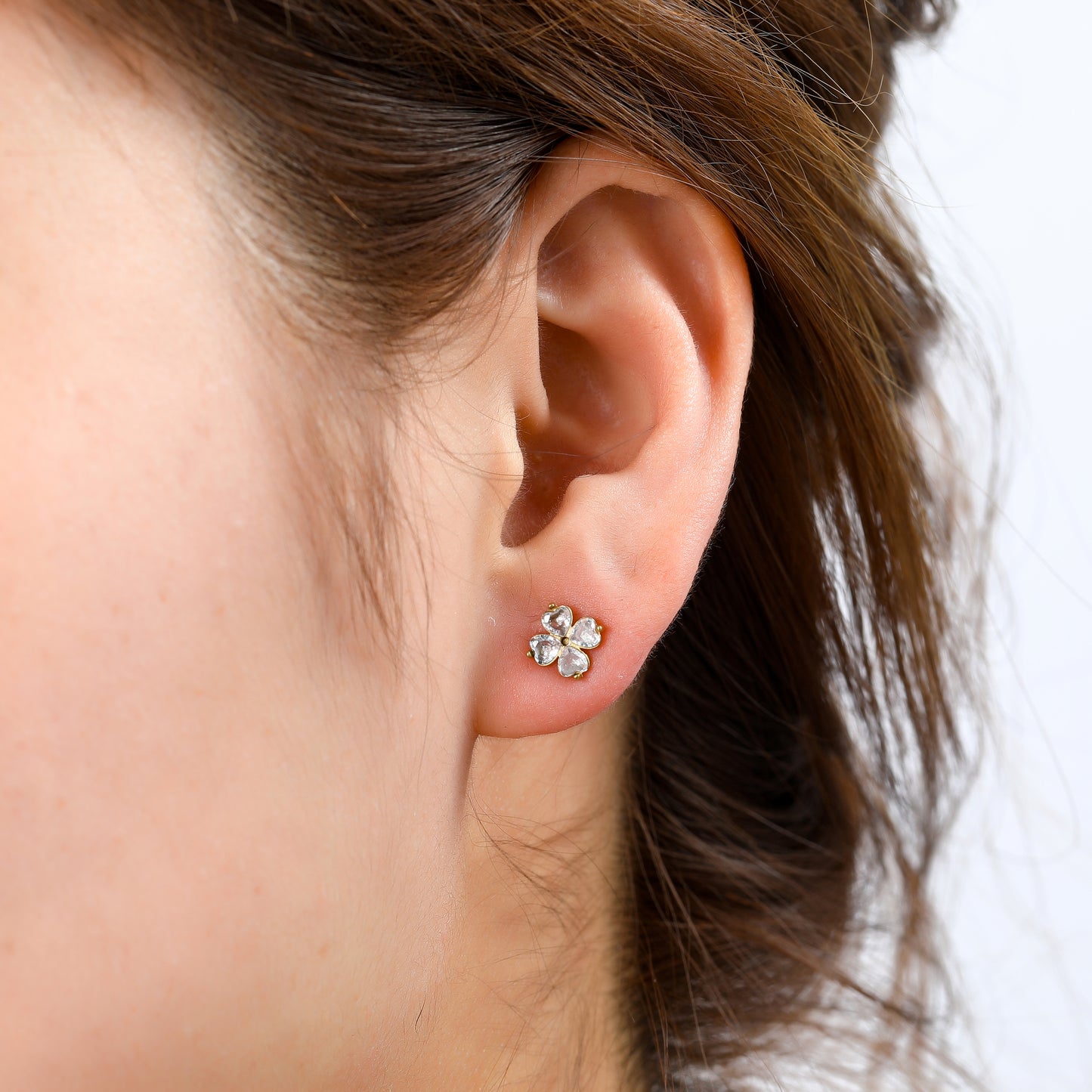 Oorbellen Stone Clover Stud