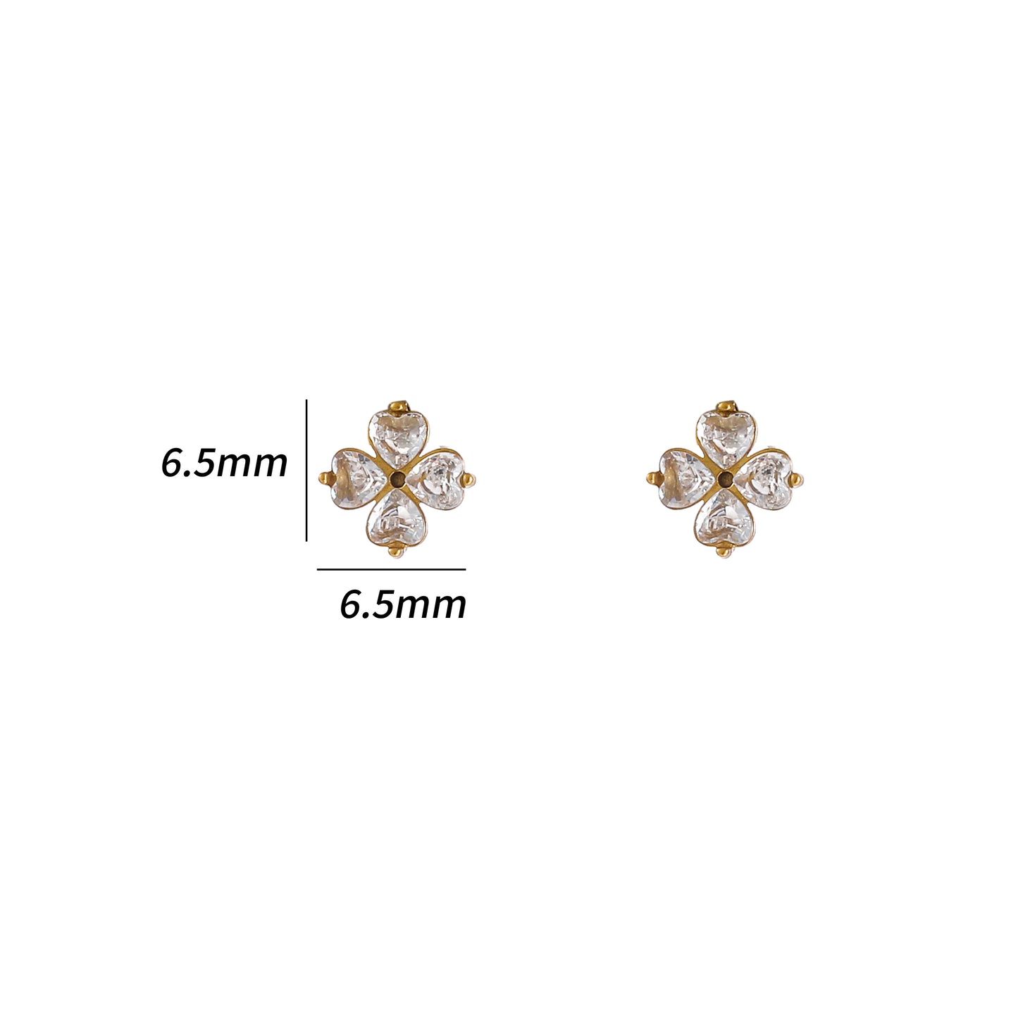 Oorbellen Stone Clover Stud