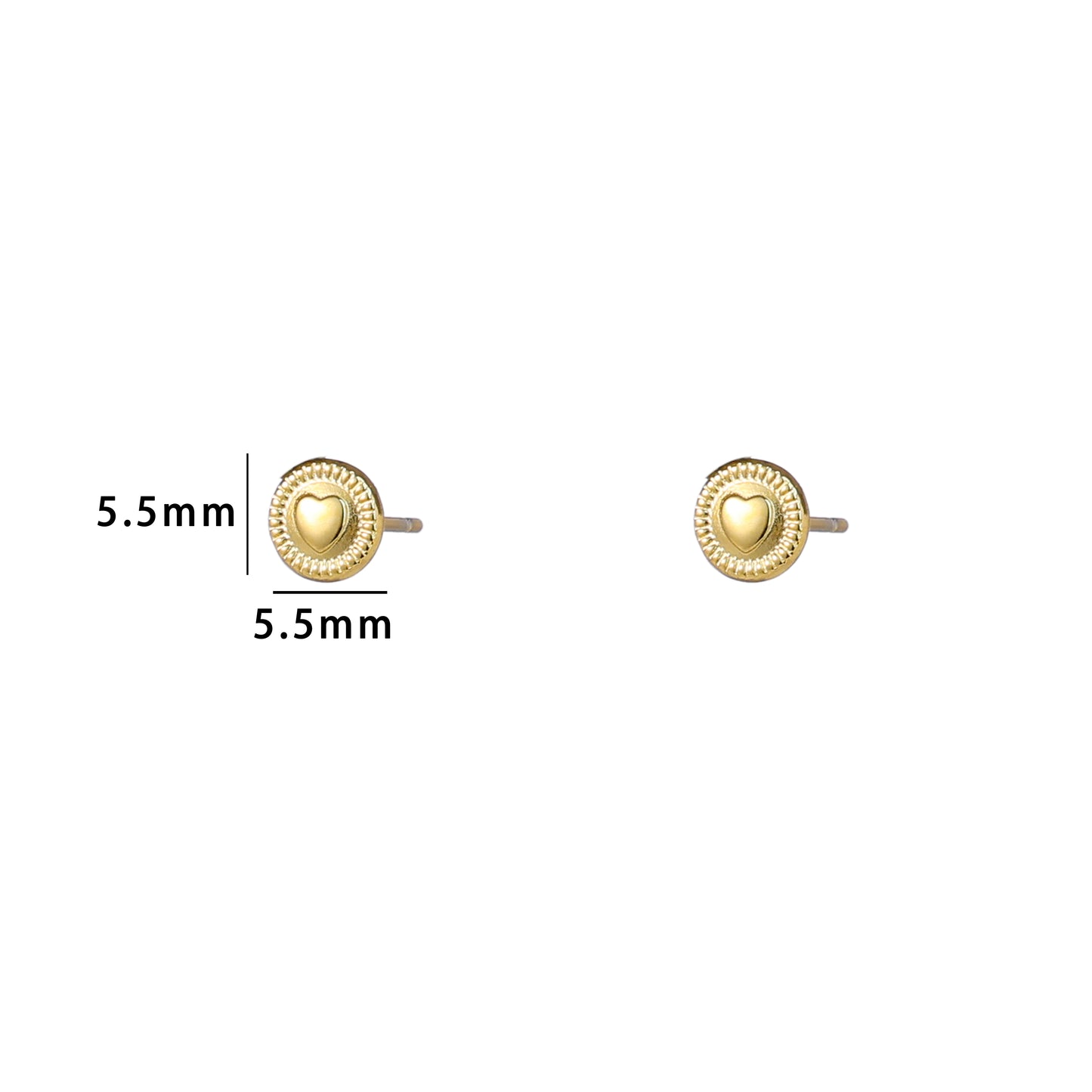Oorbellen Classic Heart Stud
