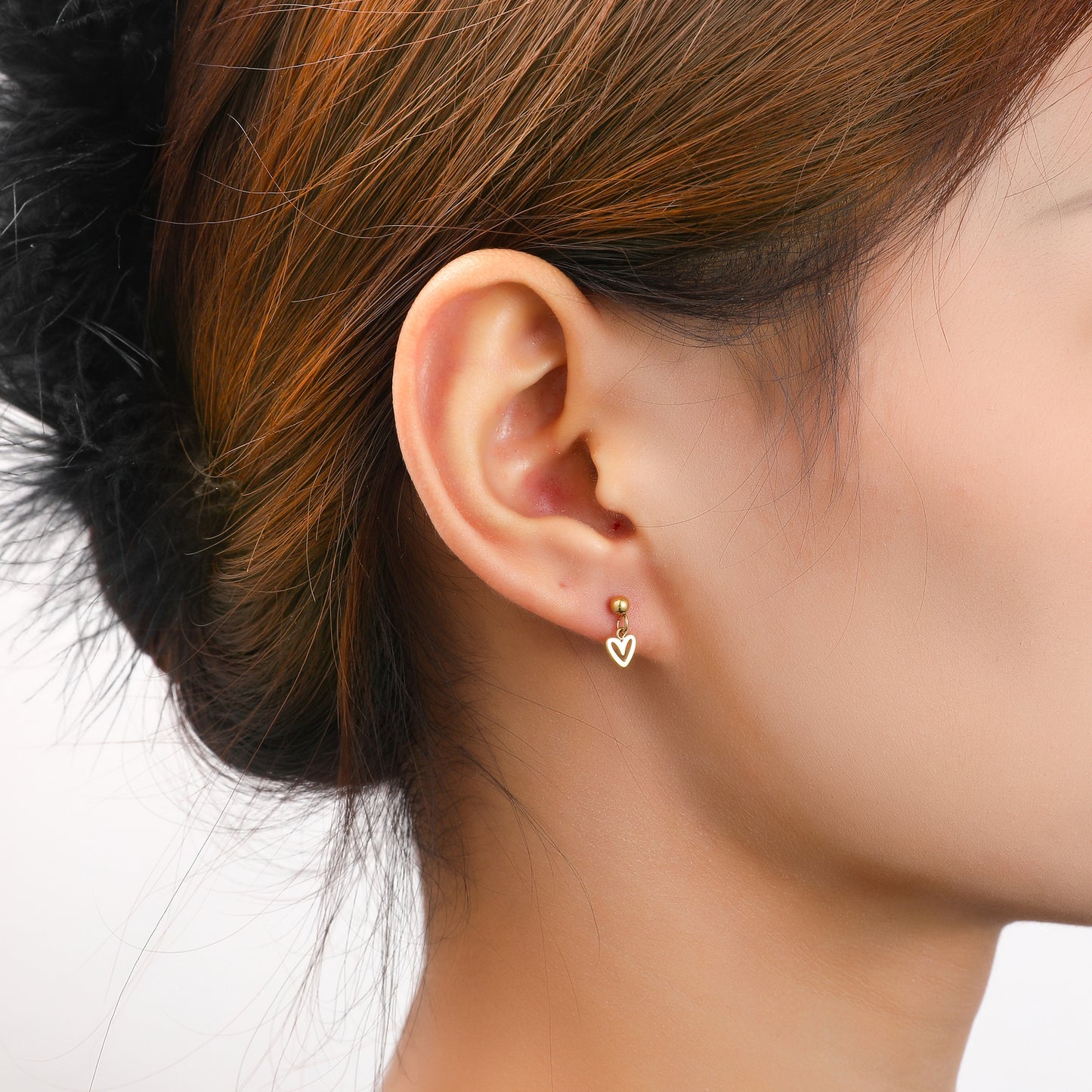 Oorbellen Heart stud goud