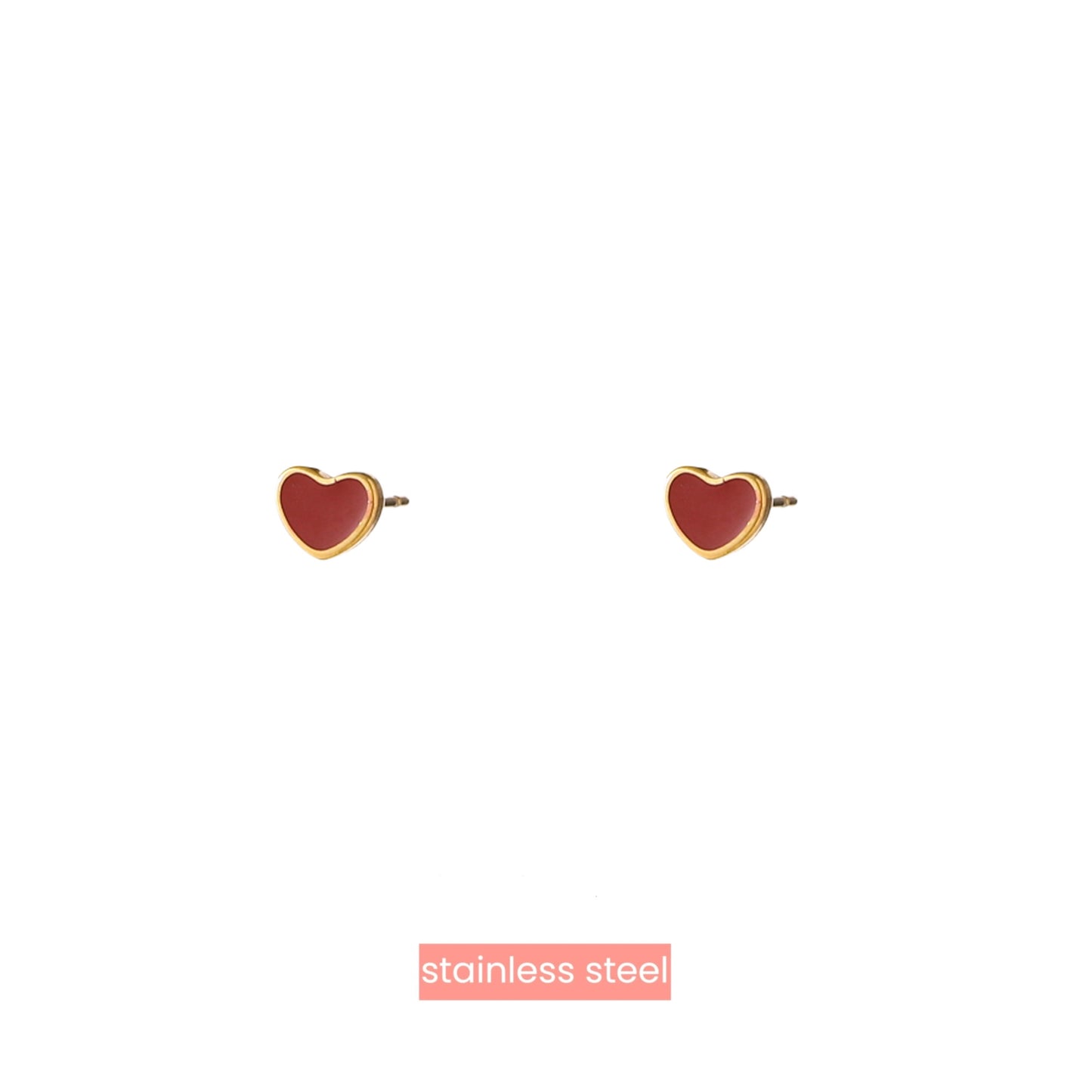 Oorbellen Red Heart Stud