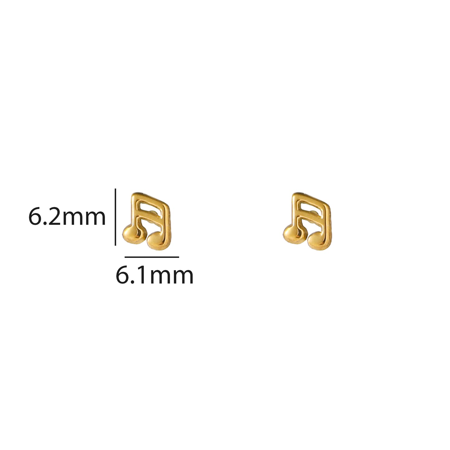 Oorbellen Music Note goud