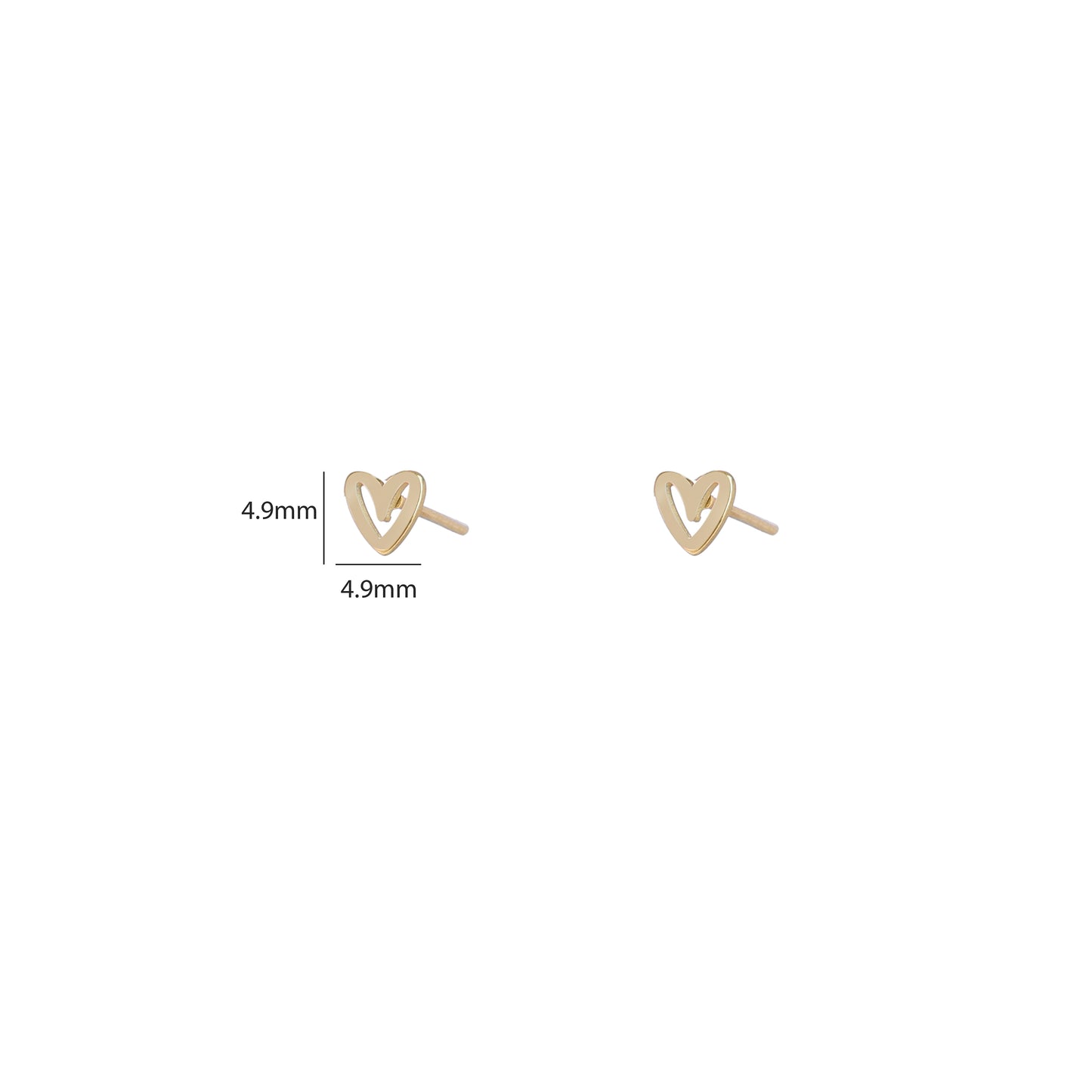 Oorbellen Open Heart goud