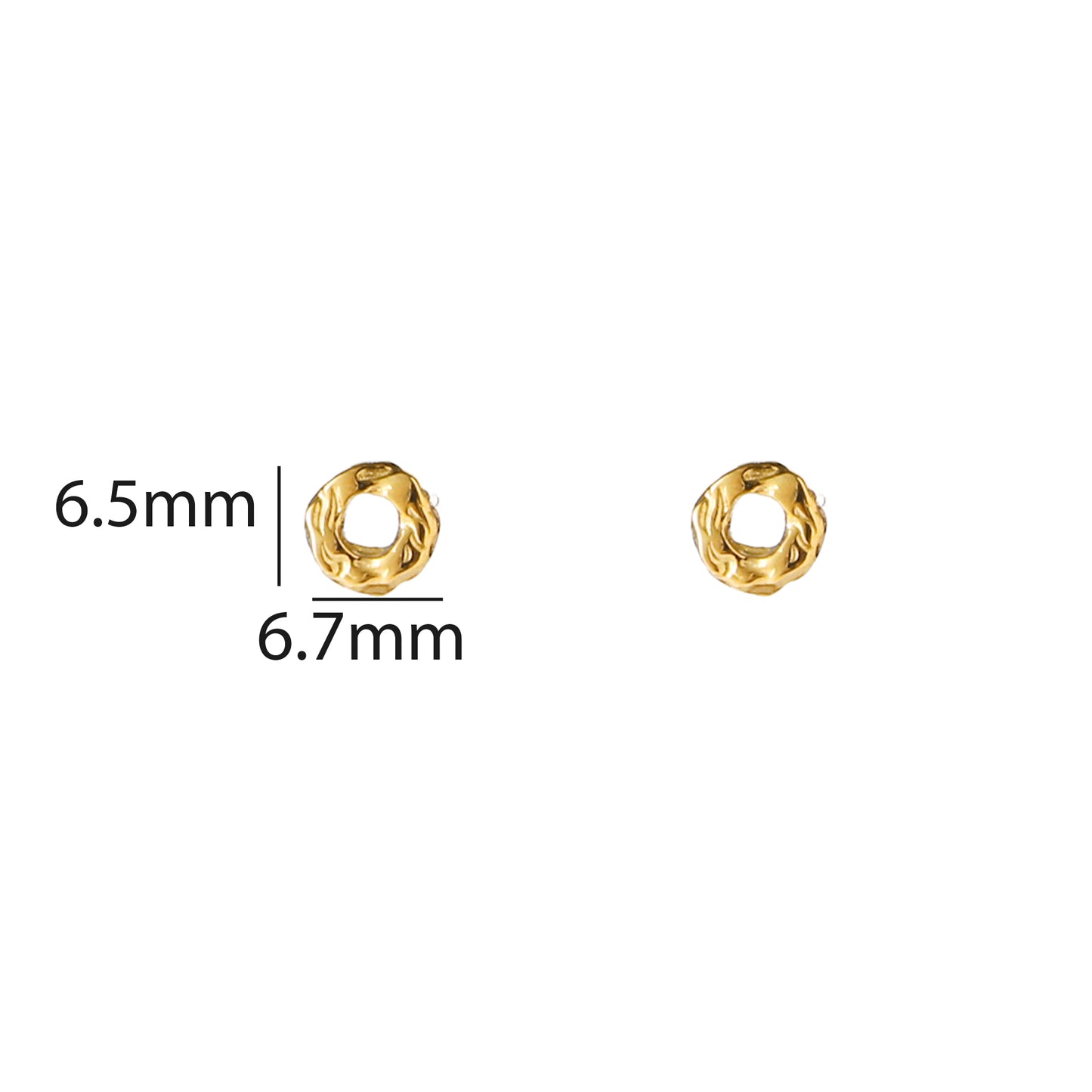 Oorbellen Round Stud goud