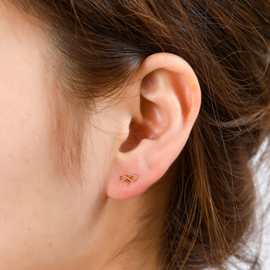 Oorbellen Infinity Stud goud