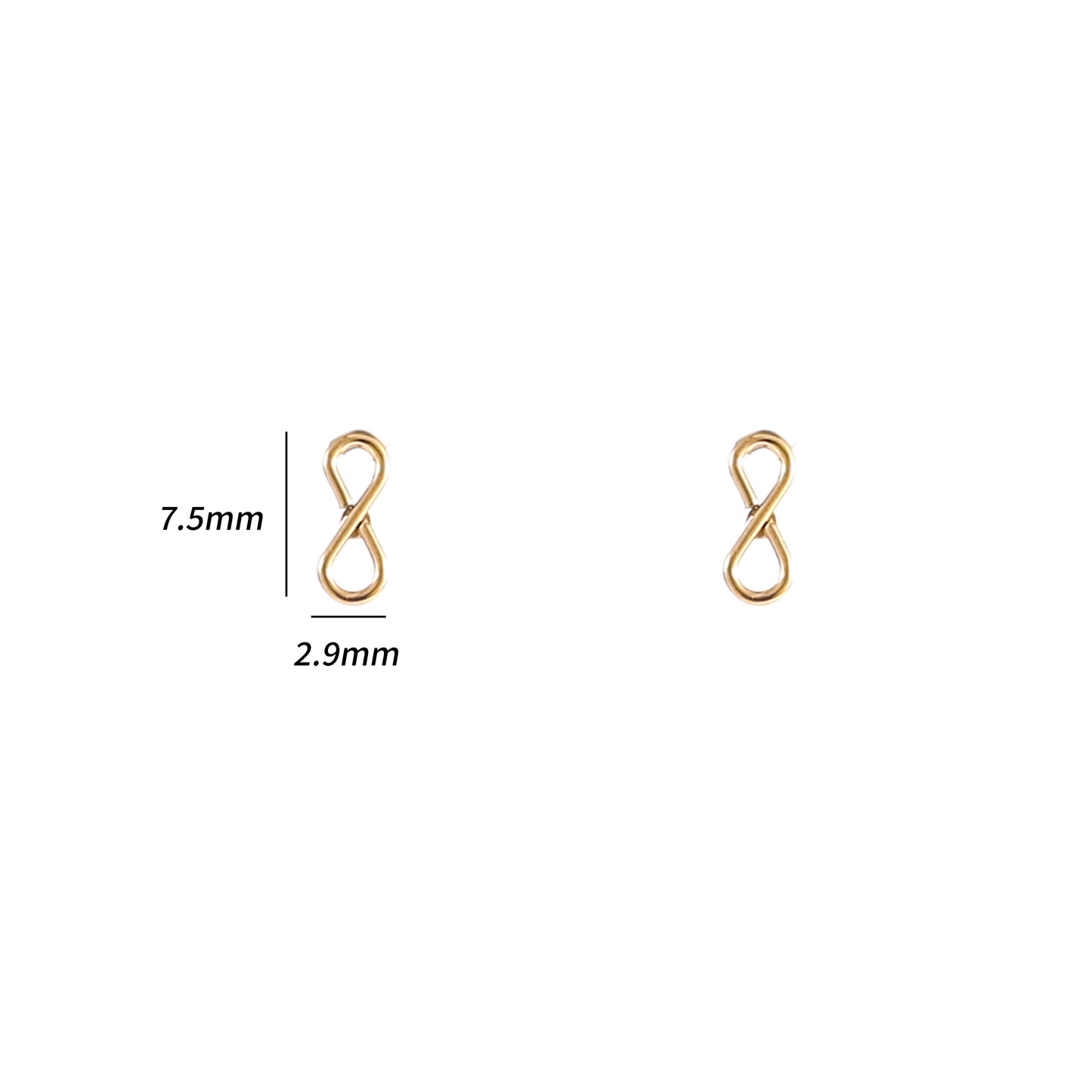 Oorbellen Infinity Stud goud