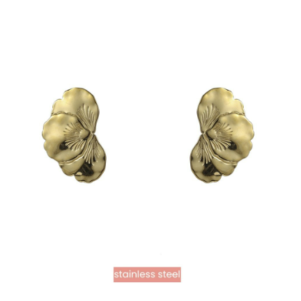 Oorbellen Half flower stud