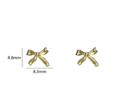 Oorbellen Bow stud goud