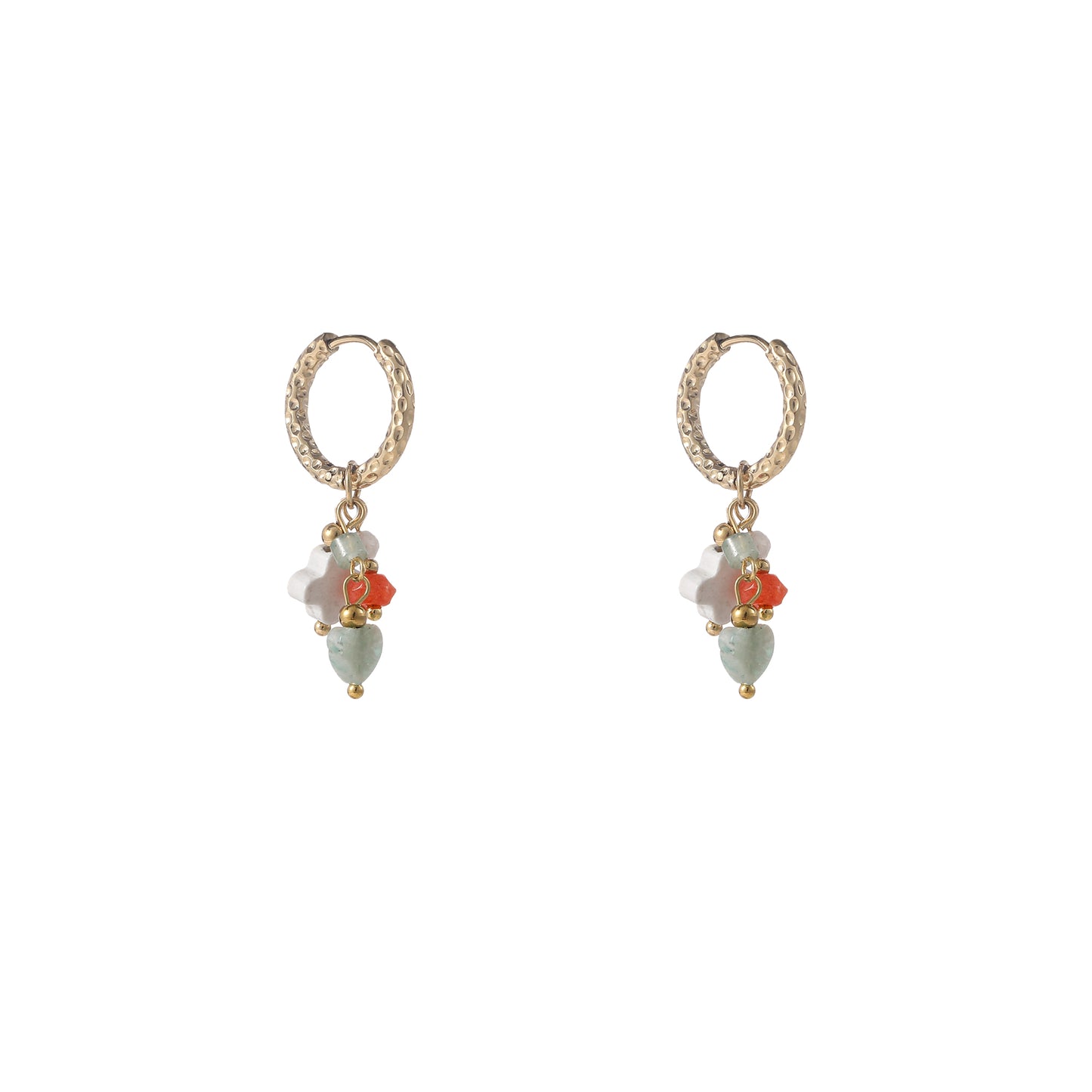 Oorbellen Summer hoop Turkoois