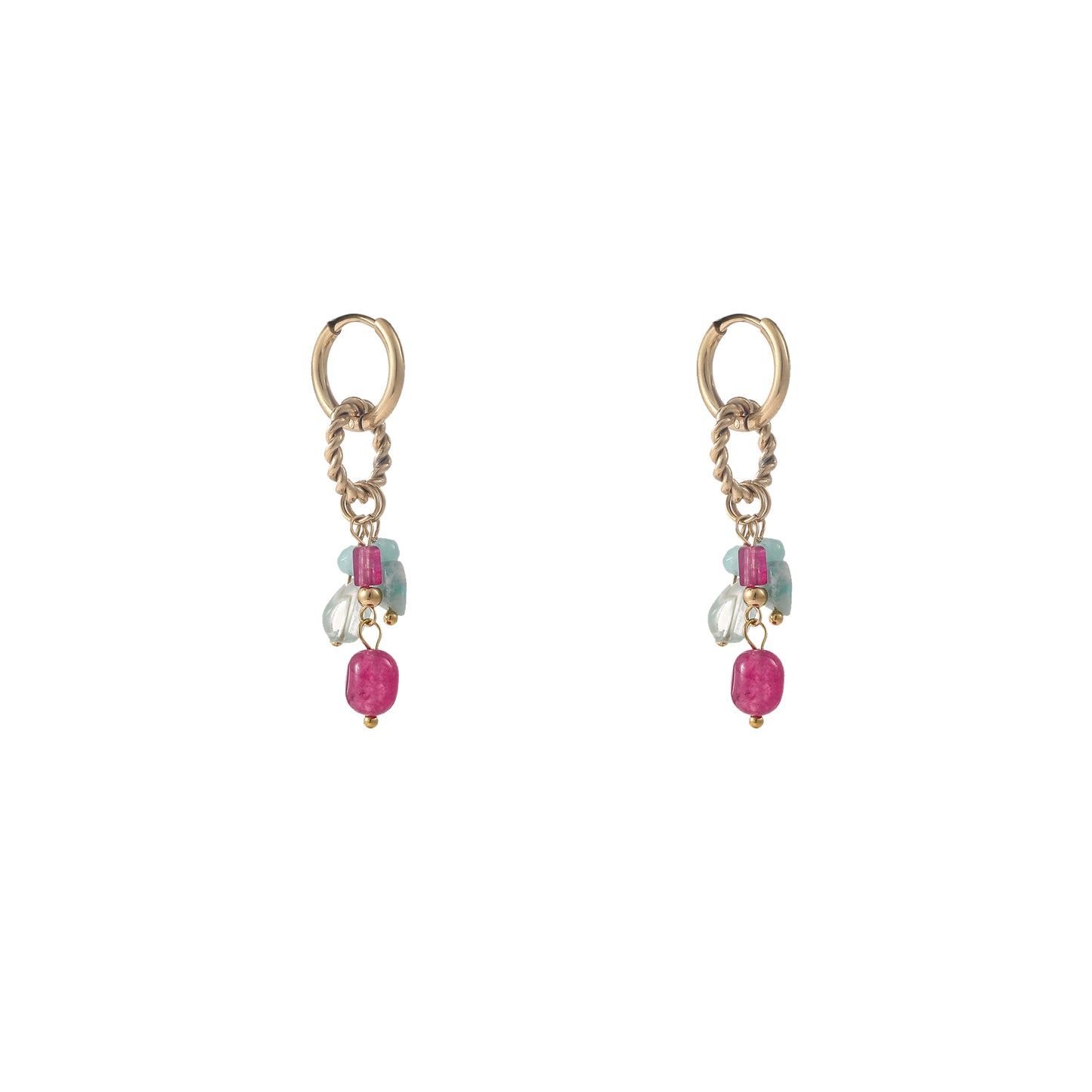 Oorbellen Summer Hoop Fuchsia