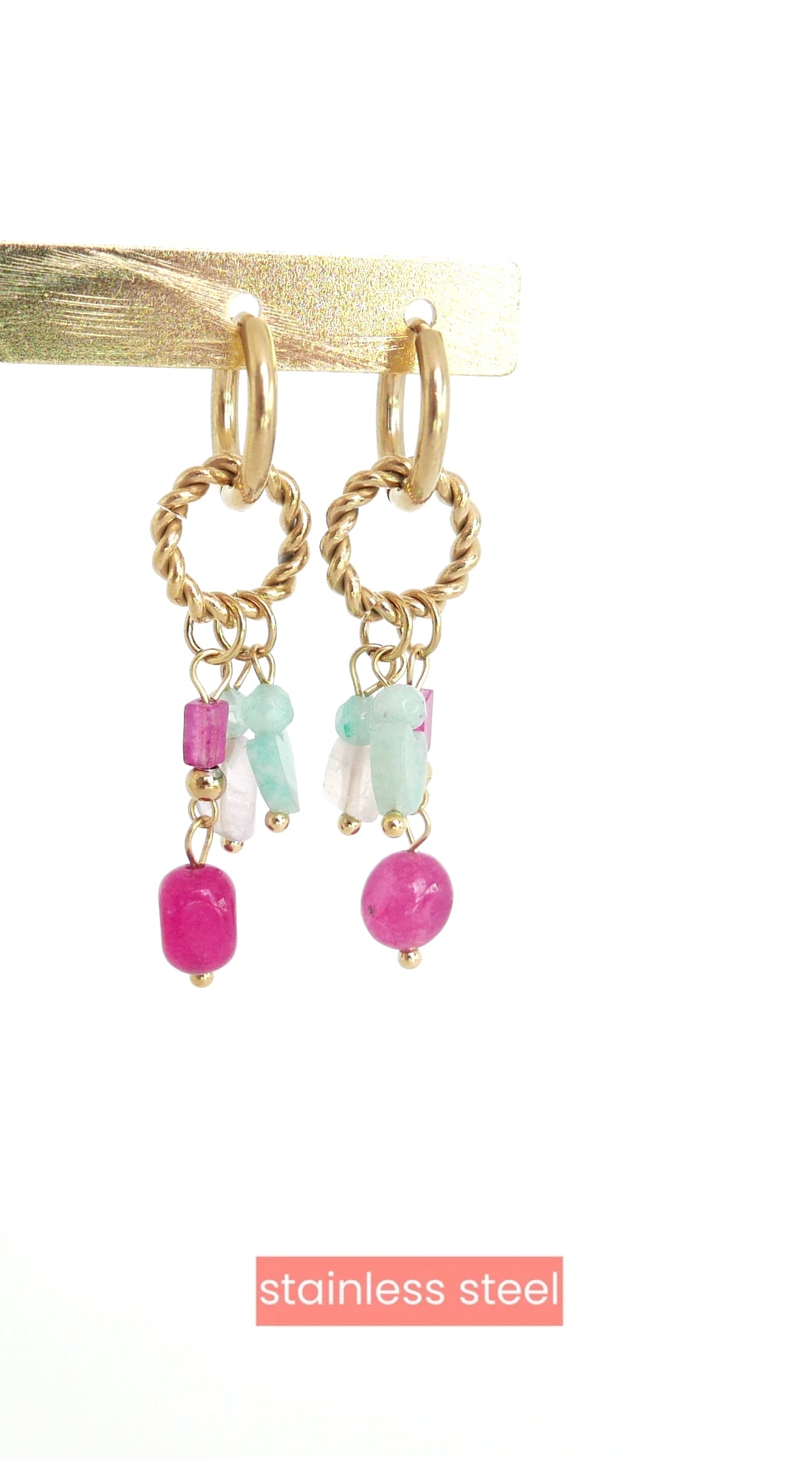 Oorbellen Summer Hoop Fuchsia
