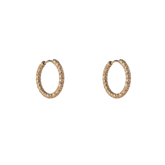 Oorbellen Hammered Hoop 17 mm