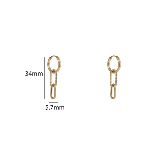 Oorbellen Double Link Hoop