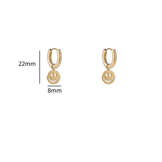 Oorbellen Smiley Hoop