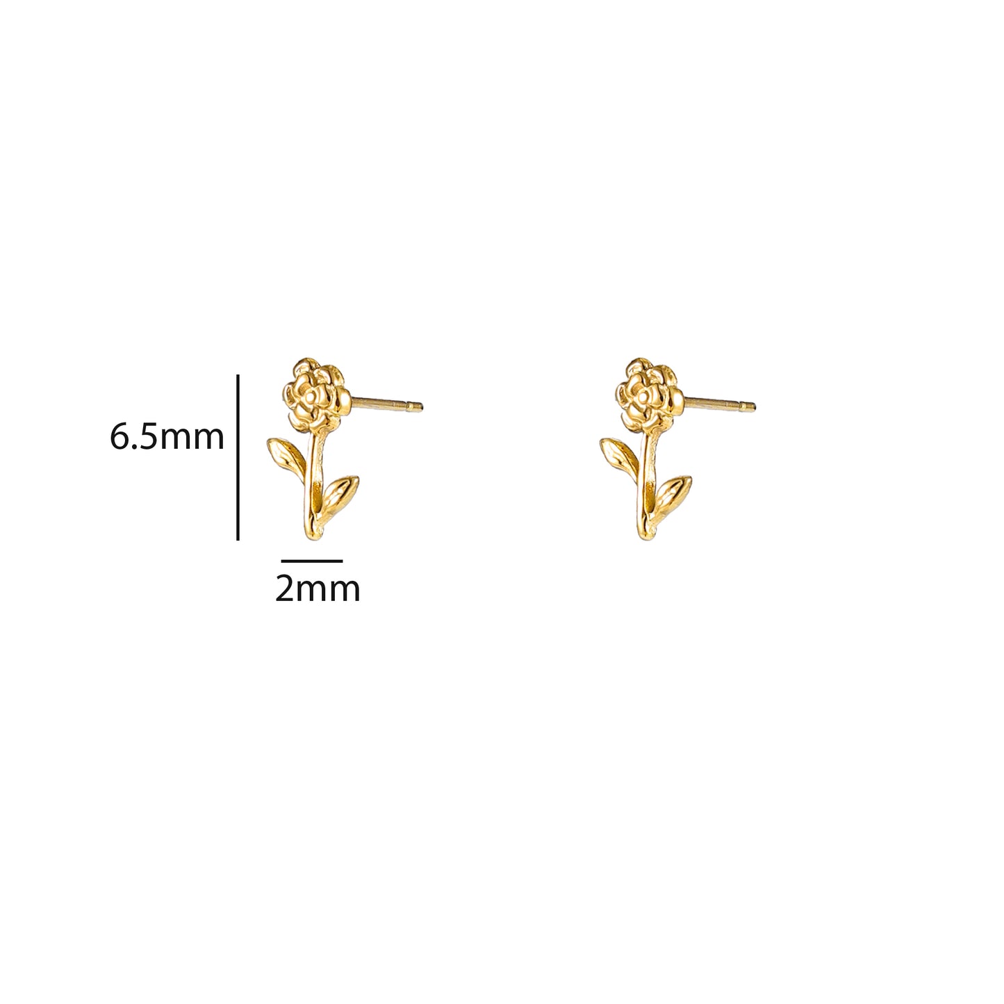 Oorbellen Flower Stud goud