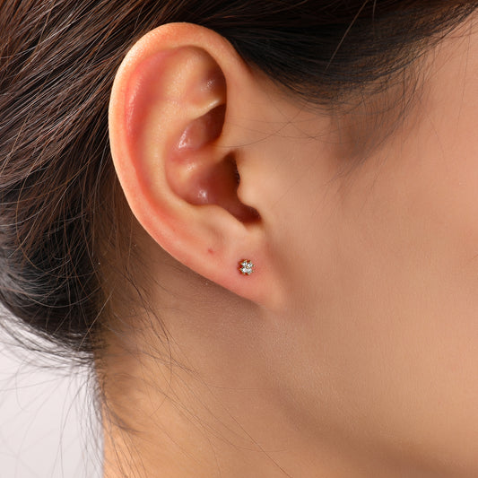 Oorbellen Tiny Clover goud