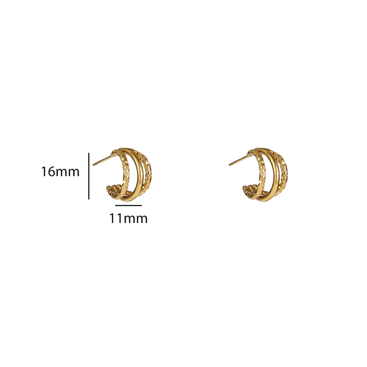 Oorbellen 3way Hoop
