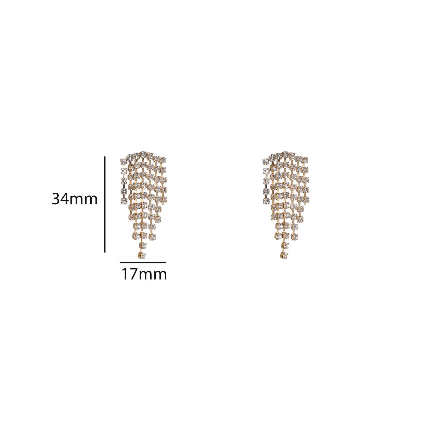 Oorbellen Small Sparkle Waterfall