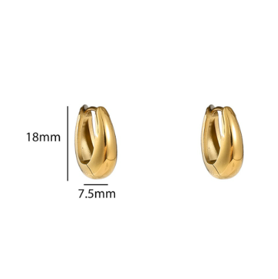 Oorbellen Small Oval Drop