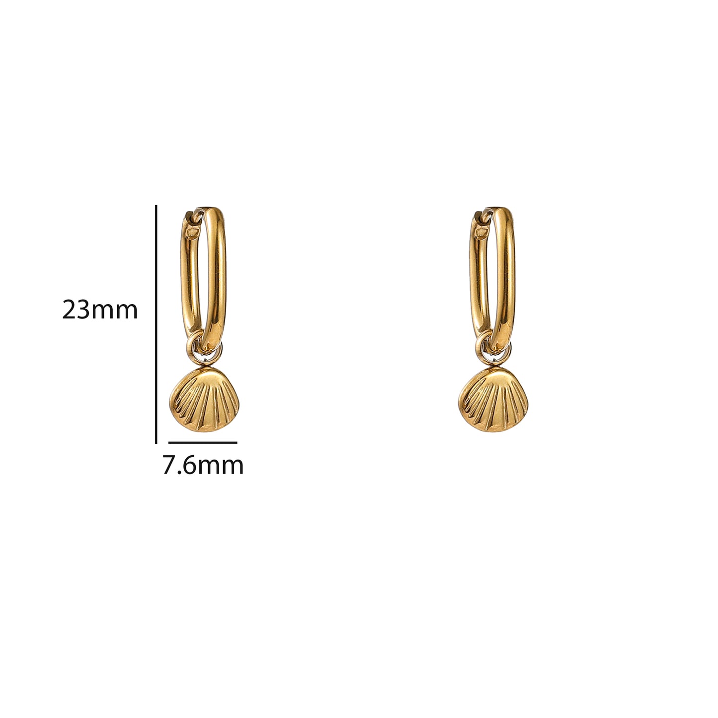 Oorbellen Seashell Hoop