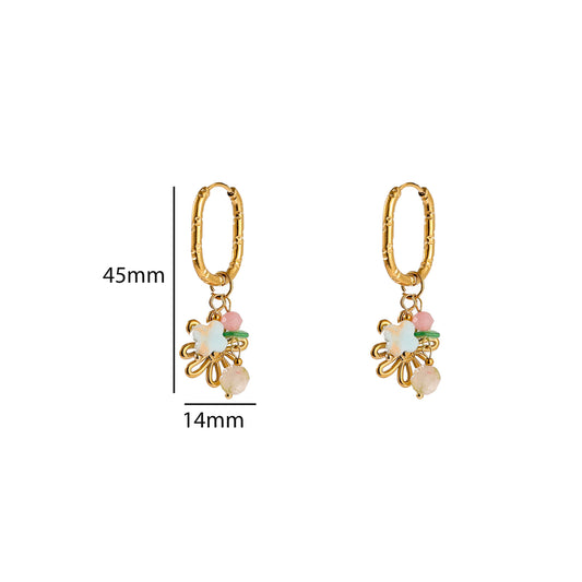 Oorbellen Daisy Festival Hoop - Goud