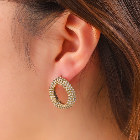 Oorbellen Sparkly Rounds - Goud