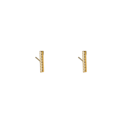 Oorbellen Hammered stud goud