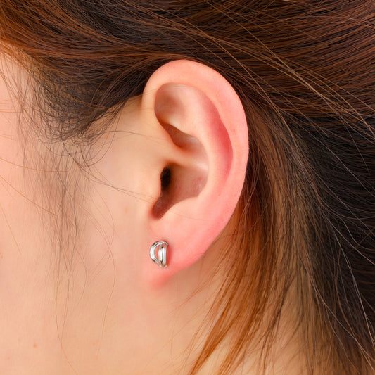 Oorbellen Subtle Dubble Line zilver