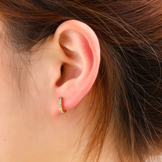 Oorbellen Sparkle Oval Hoop