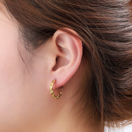 Oorbellen Hammered Hoop 20mm