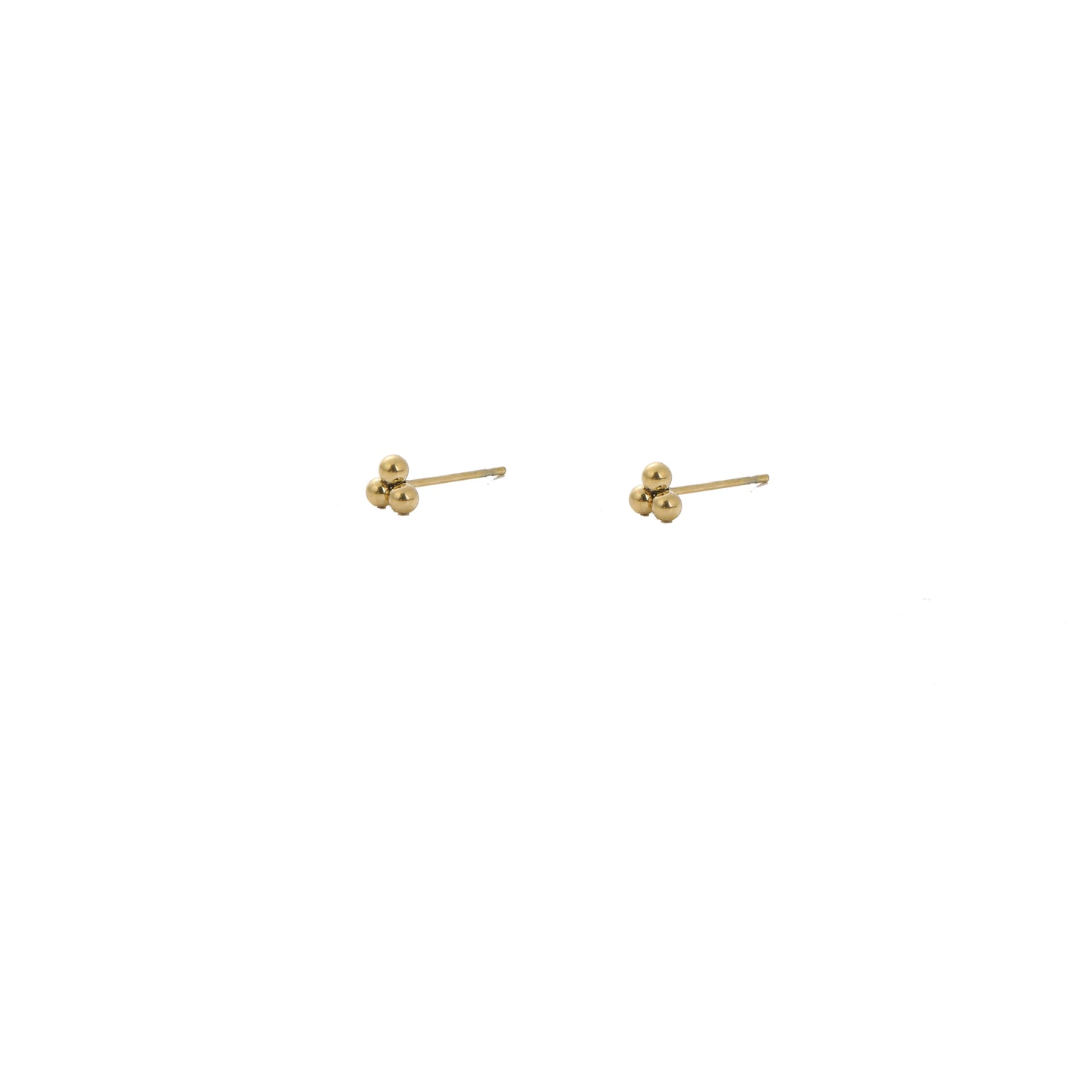 Oorbellen Triangle Balls goud
