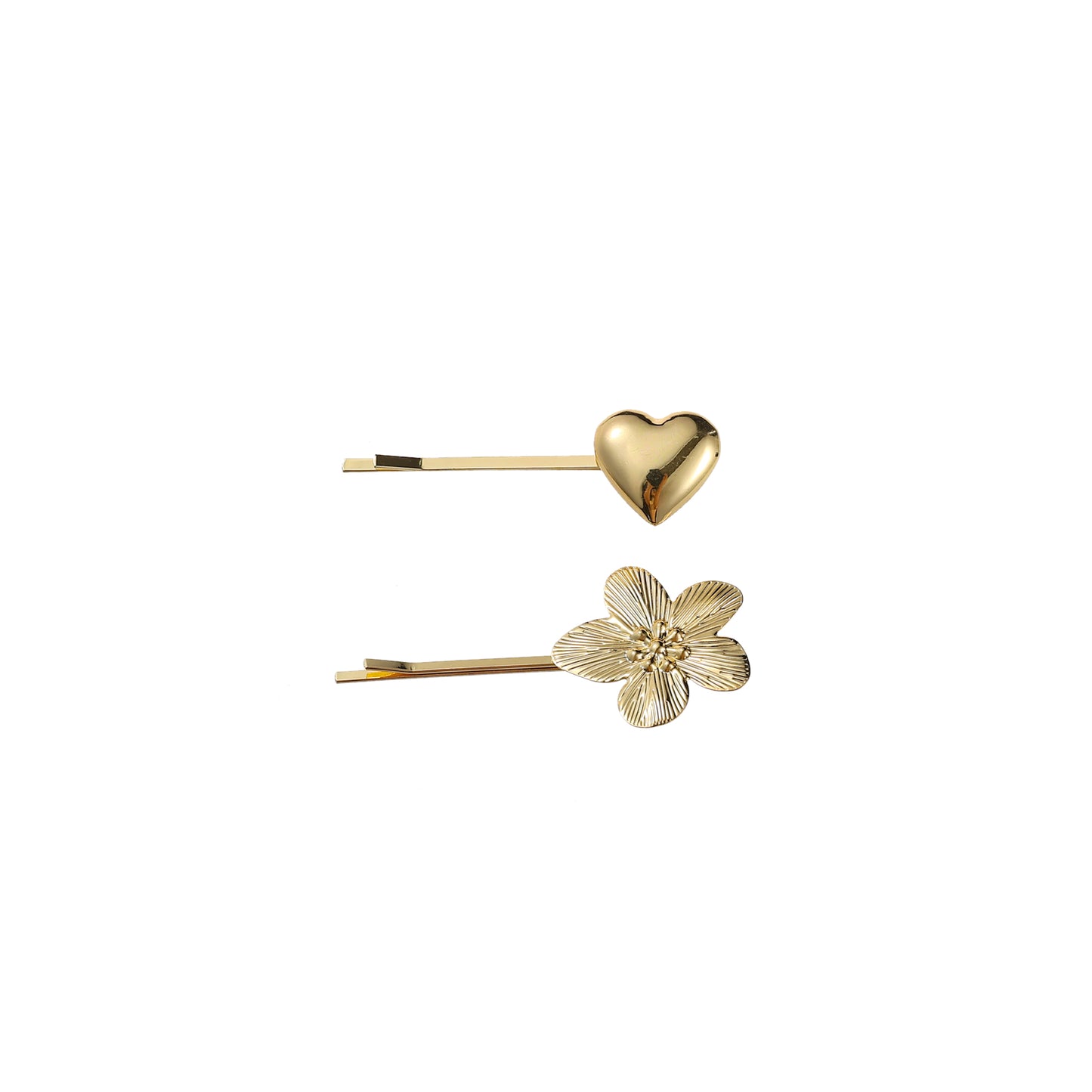Hairpin Set - Heart + Flower