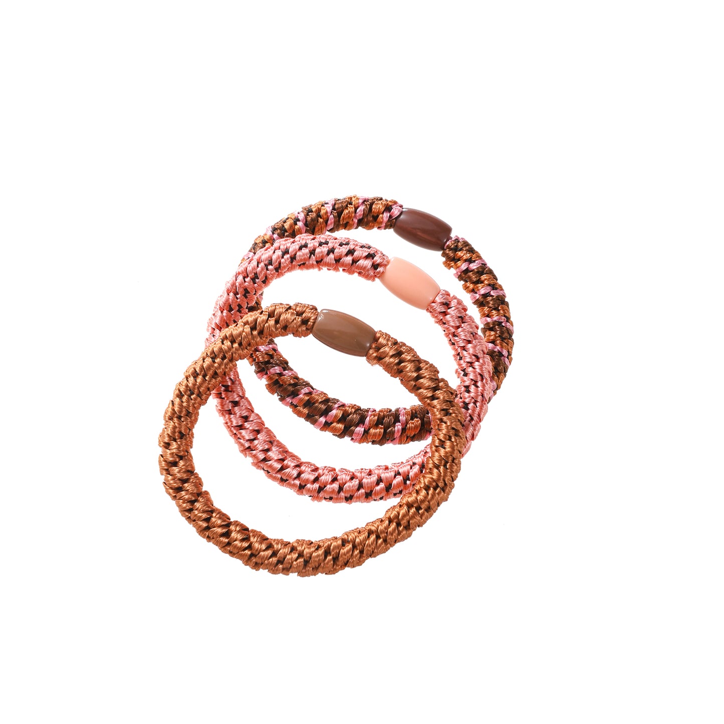Hair Tie 3-pack - Pink Coffee