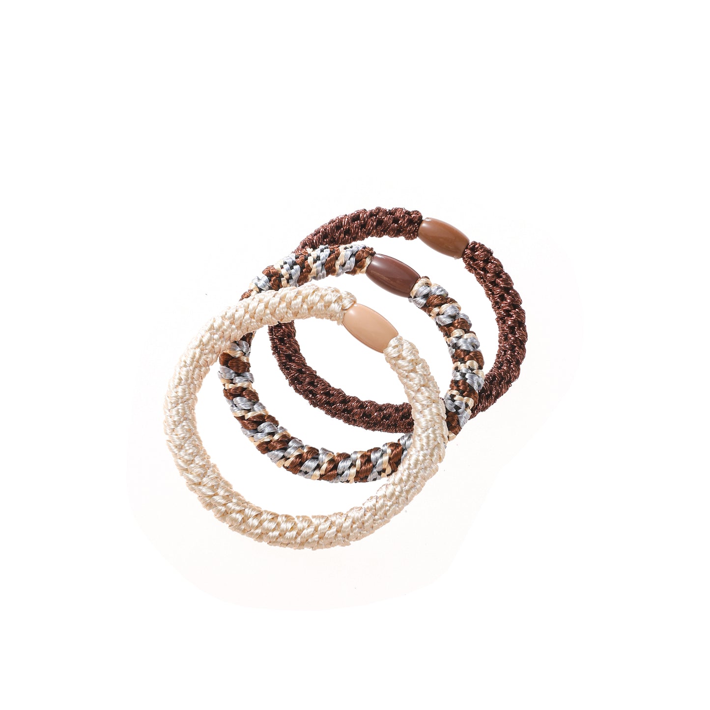 Hair Tie 3-pack - Milk Chocolate