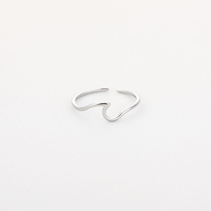 Ring golfje zilver