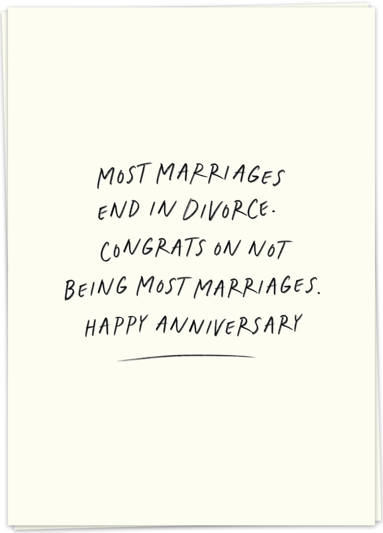 Not most marriages - Kaart Blanche