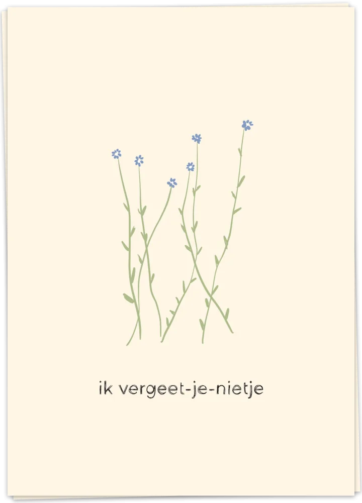Ik-vergeet-je-nietje - Kaart Blanche