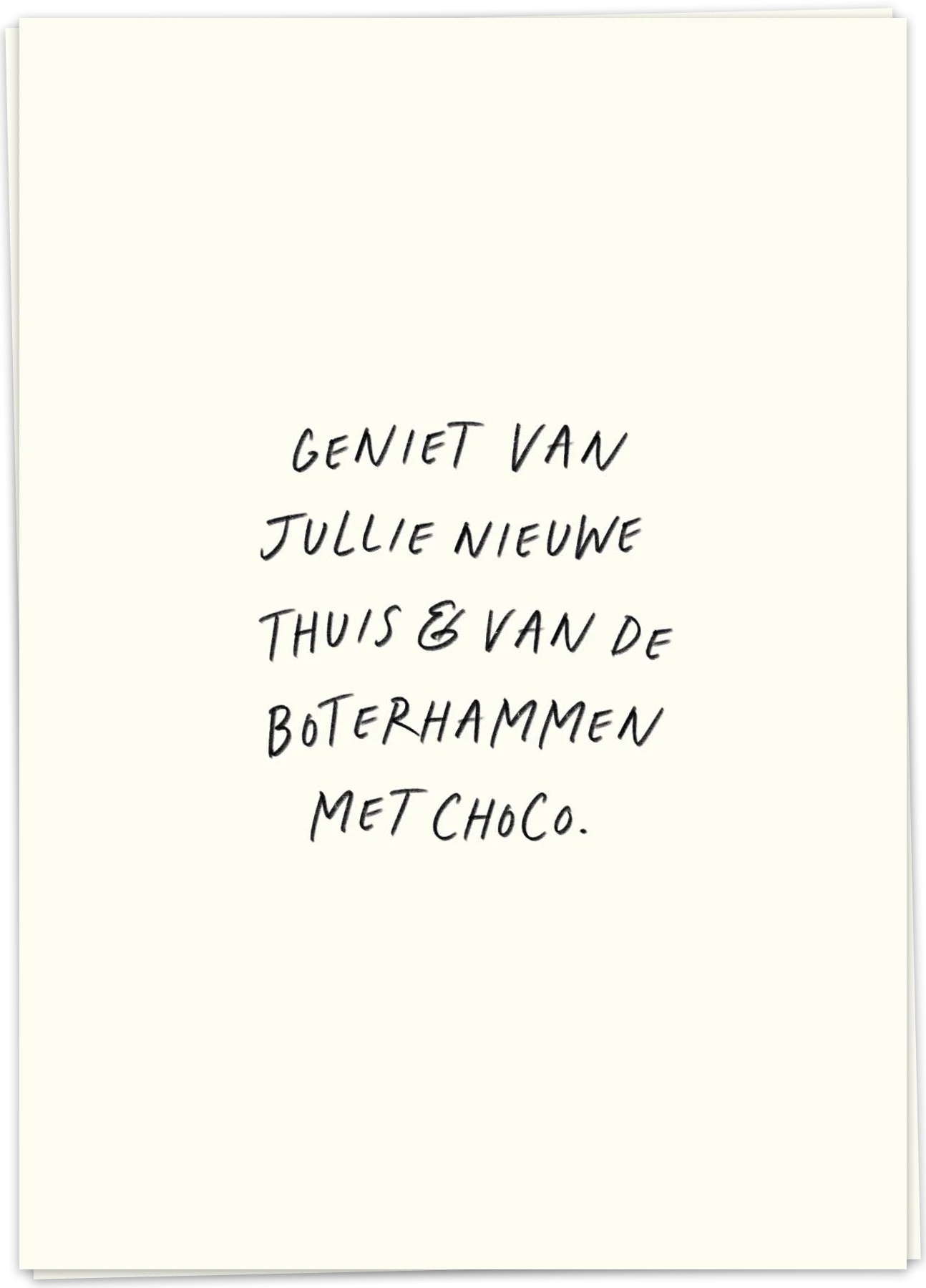 Boterhammen met choco - Kaart Blanche