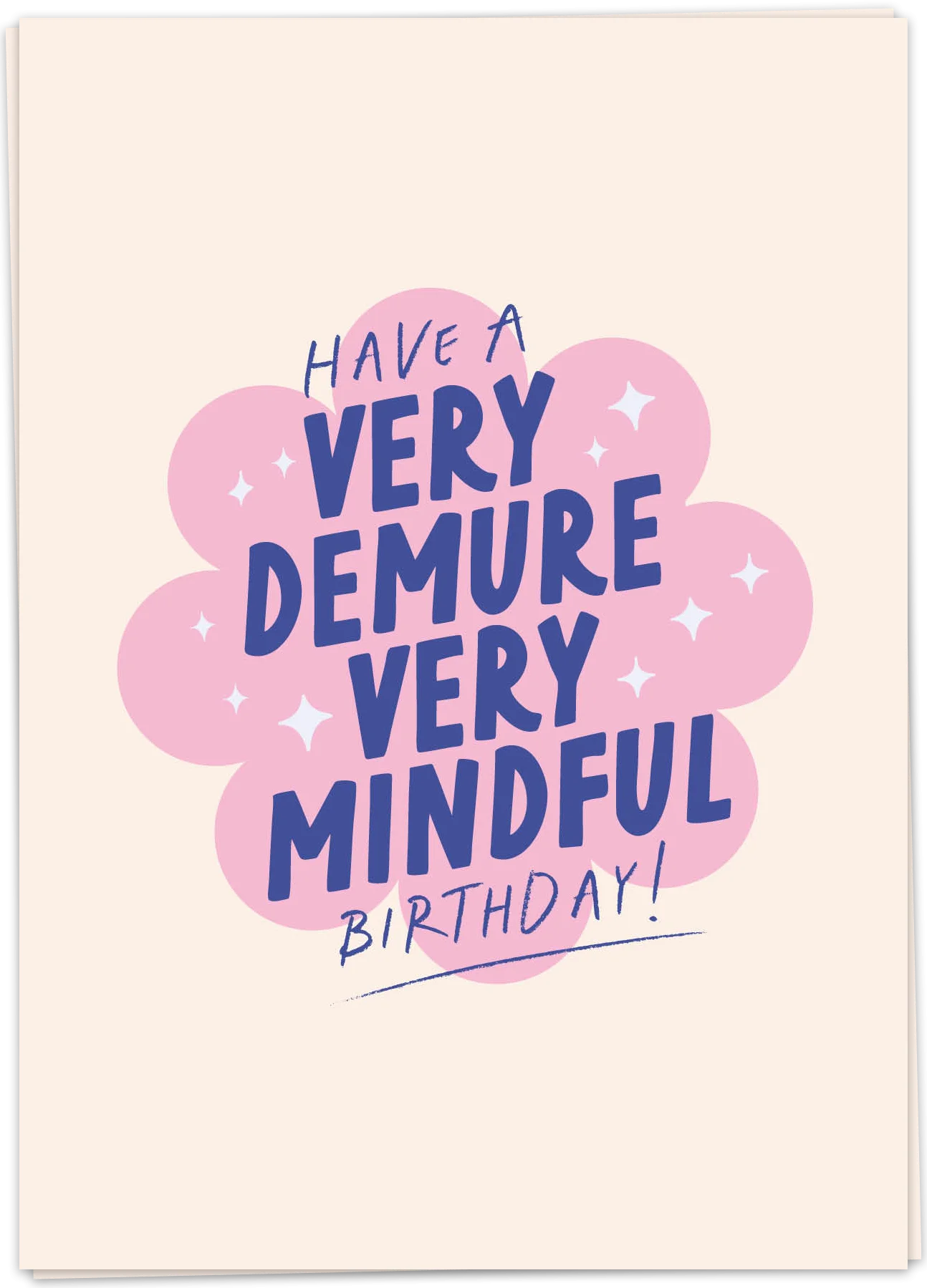 Demure bday - Kaart Blanche