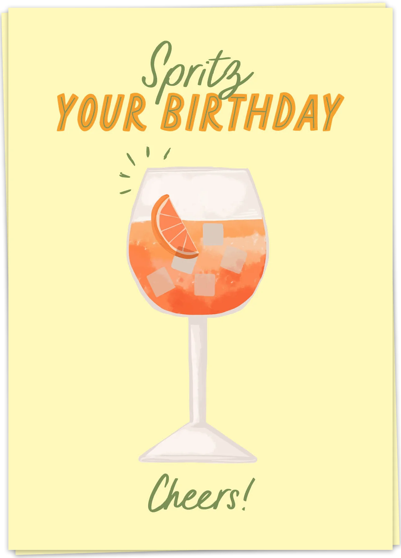 Spritz Birthday- Kaart Blanche